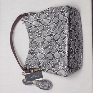 Le MEIL Vegan snake skin shoulder bag with crossbody strap